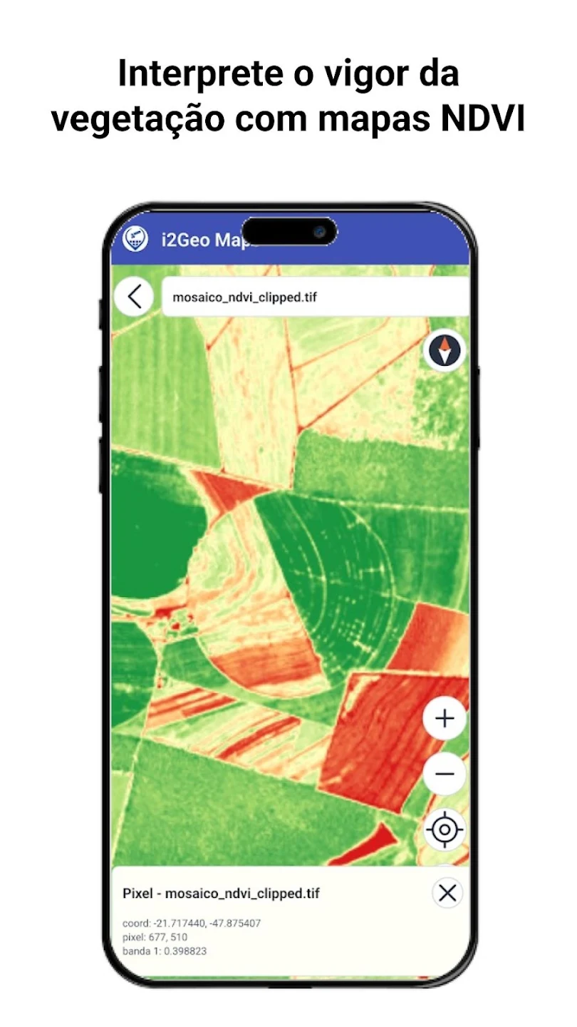 Mapa NDVI para interpretar o vigor da vegetação