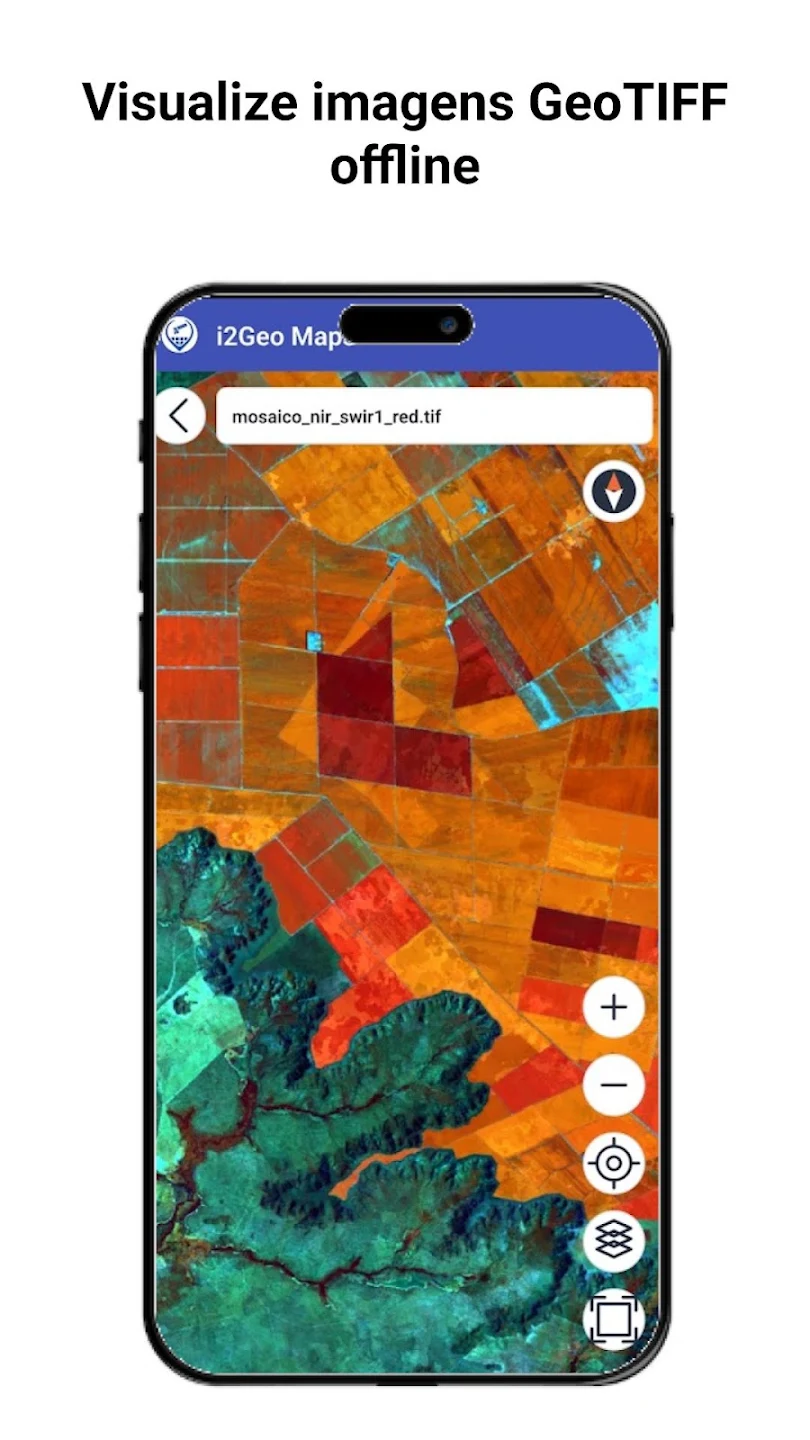 Visualização de imagens GeoTIFF offline